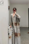 MUTEDANCE long buckle V -neck real silk dress MD22FW48 PM47